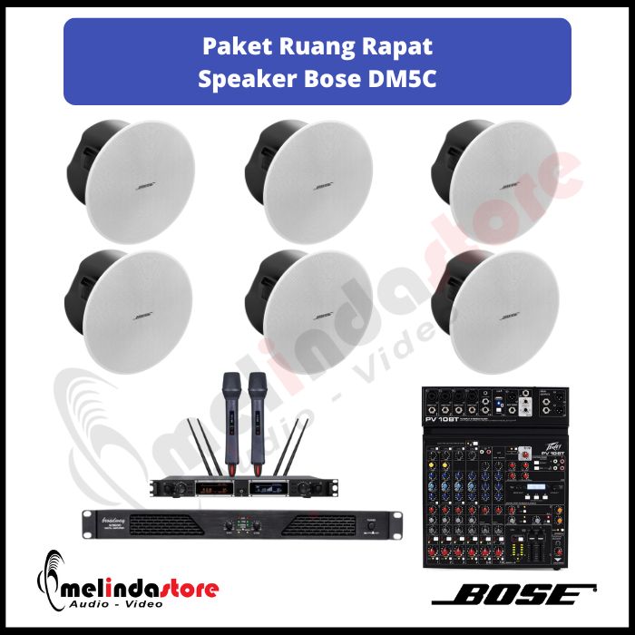 Paket Sound System Ruang Rapat Speaker Bose Ceiling DM5C | 6 Speaker